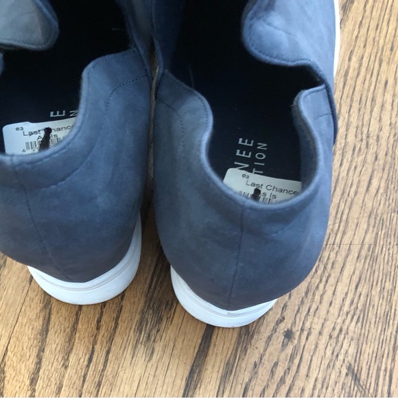 Journee Collection Blue Slip-On Wedge Sneakers - Picture 5 of 7